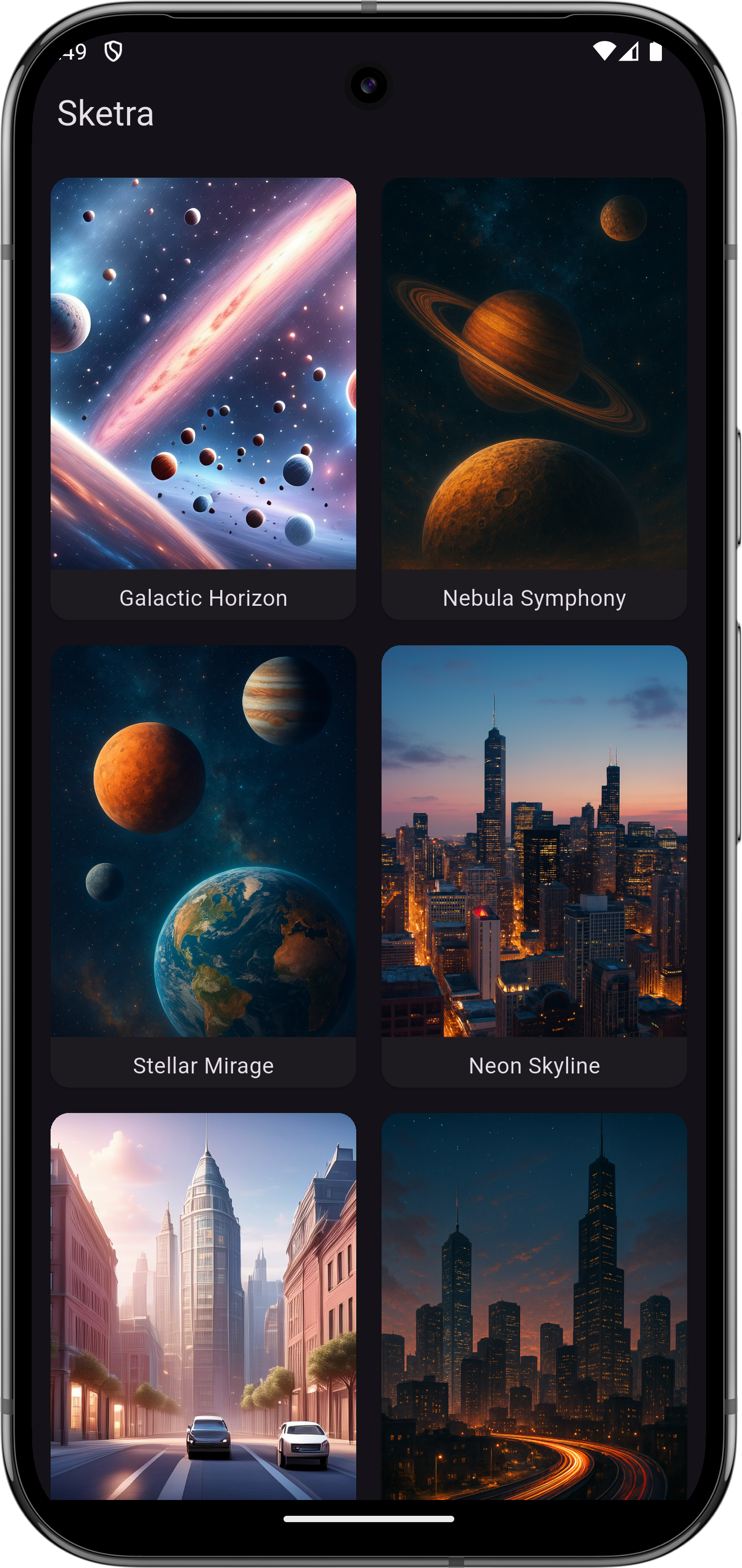 Sketra wallpaper app